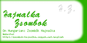 hajnalka zsombok business card
